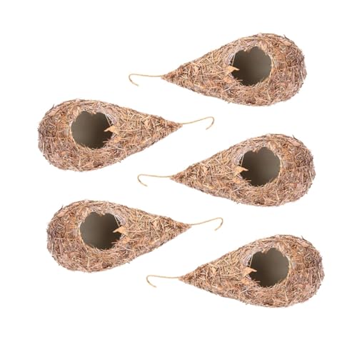 TOYANDONA 5 Stück Grasgewebes simuliertes Vogelnest Landdekoration Hütte Außendekorationen Outdoor- klein vogelhaus Künstliches Vogelnest rustikale Vogelhäuschen Plastik TOYANDONA 5 Stück Grasgewebes simuliertes Vogelnest Landdekoration Hütte Außendekorationen Outdoor- klein vogelhaus Künstliches Vogelnest rustikale Vogelhäuschen Plastik von TOYANDONA