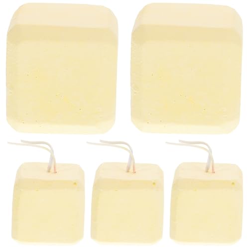 TOYANDONA 5 Stück Haustier Backenzahn Hamster Zahnstein Kleintier Molarspielzeug Hamster Zahnschutz Zähne Schleifstein für Hamster -Kauspielzeug Hamster Backenzahn Mineralien Beige von TOYANDONA