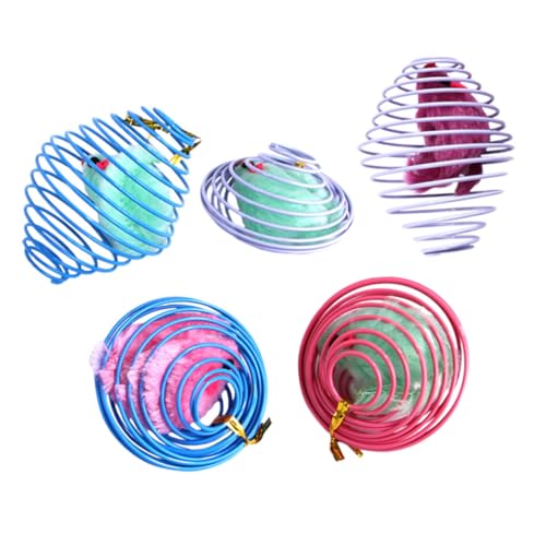TOYANDONA 5 Stück Plüschmaus Für Die Innenkatze Plüsch Katzenminze Mäuse Anregendes Katzenspielzeug Kätzchen Katzen Quietschspielzeug Interaktives Katzenspielzeug Zufällige Farbe von TOYANDONA