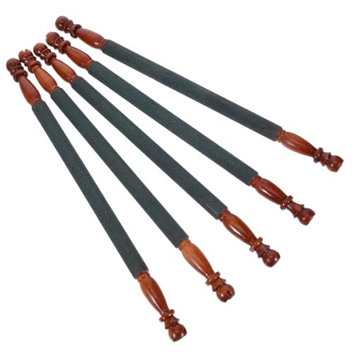 TOYANDONA 5 Stück Teiliges Holz Nagelpflege Vogelstange mit Sandoberfläche Natürlicher Klettersitz für Kleine Vögel für Wellensittiche Rundkäfige Vogelzubehör Gesunde Krallenpflege von TOYANDONA