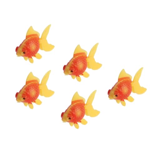 TOYANDONA 5 Stück Teiliges Künstliche Fische Aquariumdekoration Kunststoff Lebensechte Schwimmfische für Fischbecken Landschaftsornament Süßwasser und Meerwasser Geeignet von TOYANDONA