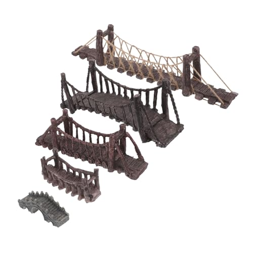 TOYANDONA 5 Stück Teiliges Miniatur-holzbrücken Aquarium Dekoration Natürliche Micro-landschaftsfiguren mit Hängenden Brücken Vielseitige Mini Garten Accessoires für Fischbecken Feengarten TOYANDONA 5 Stück Teiliges Miniatur-holzbrücken Aquarium Dekoration Natürliche Micro-landschaftsfiguren mit Hängenden Brücken Vielseitige Mini Garten Accessoires für Fischbecken Feengarten von TOYANDONA