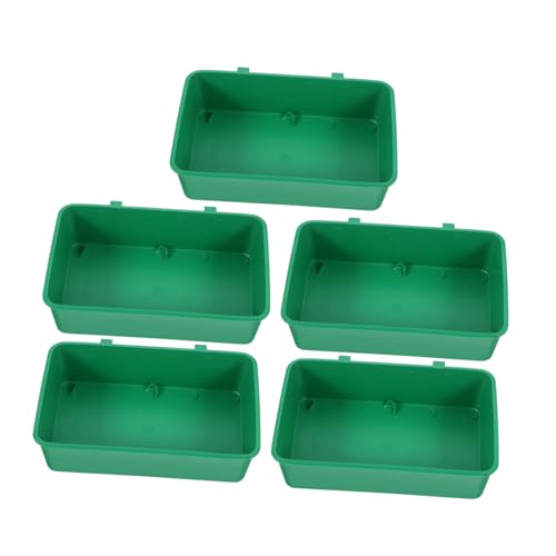TOYANDONA 5 Stück Teiliges Vogelkäfig Futter und Wassernäpfe mit Haken aus Langlebigem Material Auslaufsicher und Leicht zu Reinigen Geeignet für Wellensittiche Papageien und Kleine Vögel von TOYANDONA
