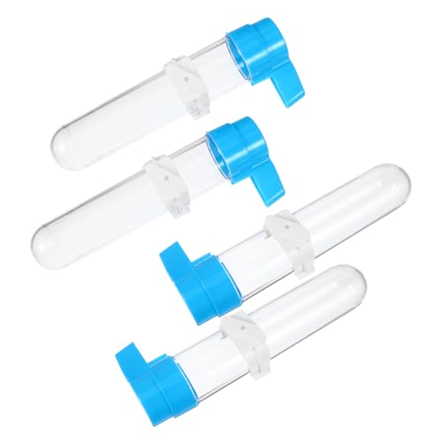 TOYANDONA 5 Stück Trinkbrunnen Für Papageien Wasserbehälter Für Nymphensittiche Lovebird Wasserbehälter Papageienwasserfuttermittel Papagei Trinkflasche Haustier Plastik Blue von TOYANDONA