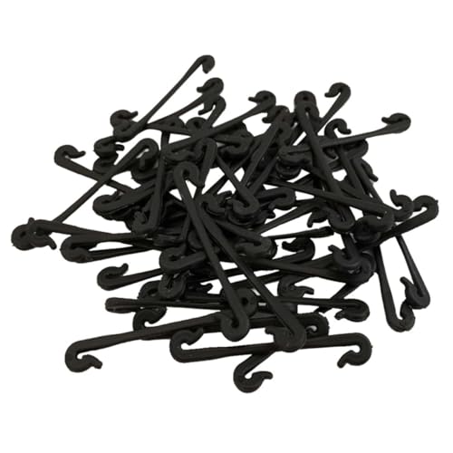 TOYANDONA 50 Stück Verbandkabel Clips Schnur Für Die Gartenarbeit Hängepflanze Binden Unterstützt Pflanzenpfähle Anlage Befestigungsclip Für Pflanzenstützen Reben Traube Klettern Schwarz von TOYANDONA