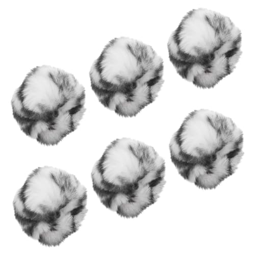 TOYANDONA 6 Stück Cat Chase Toy Interaktiver Katzenspielzeugball Katzenspielzeug Kauen Katze Kaubälle Haustierspielzeug Kratzball Für Haustiere Kätzchenzubehör Kätzchen Bälle Black Plüsch von TOYANDONA