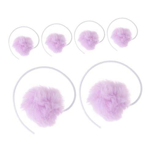 TOYANDONA 6 Stück Ersatzball Für Kratzbäume Für Katzen Interaktives Kätzchenspielzeug Katzenspielzeug Für Drinnen Für Katzen Katzenkratzenspielzeug Katze Spielt Ball Violet Plüsch von TOYANDONA