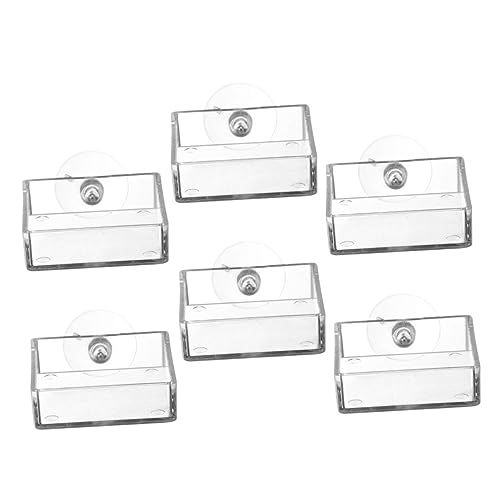 TOYANDONA 6 Stück Futterschale Fischglas Essen Fischfutter Futterspender Aquarium Futternapf Für Aquarien Fütterung Tank Futternapf Für Reptilien Futternapf Für Fische Transparent Acryl von TOYANDONA