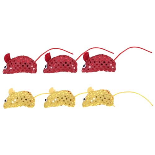 TOYANDONA 6 Stück Katzen Mäuse mit Glitzer Interaktive Kauspielzeuge für Katzen und Weiche Plüschspielzeuge für Drinnen Natürlicher Instinkte TOYANDONA 6 Stück Katzen Mäuse mit Glitzer Interaktive Kauspielzeuge für Katzen und Weiche Plüschspielzeuge für Drinnen Natürlicher Instinkte von TOYANDONA
