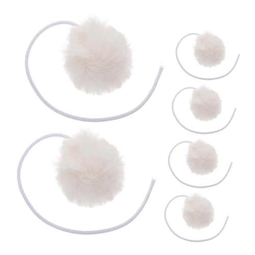 TOYANDONA 6 Stück Katzenkratzbaum Ersatzbälle Haustier Teaser Bälle Kätzchen Für Den Innenbereich Kätzchen Ball Für Interaktiver Katzenball Katzen Kratzspielzeug Plüsch Beige von TOYANDONA