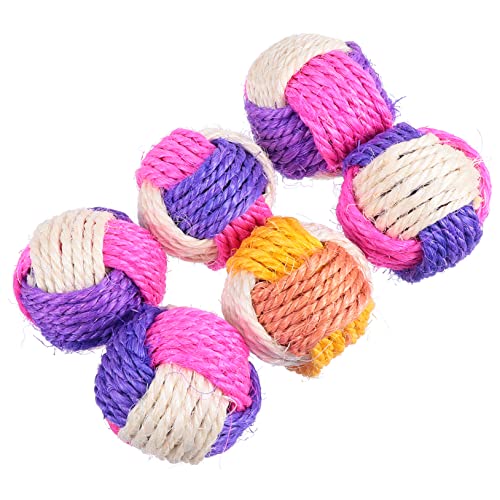 TOYANDONA 6 Stück Katzenspielzeugball Katze für Wohnungskatzen Kätzchenspielzeug Kratzball für Katzen aus Sisalseil Rollen Sisalkugel für Katzen Pet-Ball- Zufällige Farbe TOYANDONA 6 Stück Katzenspielzeugball Katze für Wohnungskatzen Kätzchenspielzeug Kratzball für Katzen aus Sisalseil Rollen Sisalkugel für Katzen Pet-Ball- Zufällige Farbe von TOYANDONA
