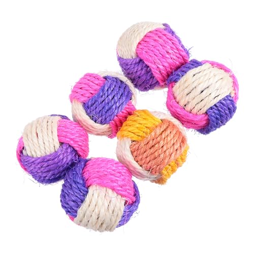 TOYANDONA 6 Stück Katzenspielzeugball Sisalkugeln Katzenbälle Katzenspielzeug Sisalbälle bunt Haustier gewebt Sisal-Ball für Haustiere rollende Kugel der Katze Heimtierbedarf Zufällige Farbe TOYANDONA 6 Stück Katzenspielzeugball Sisalkugeln Katzenbälle Katzenspielzeug Sisalbälle bunt Haustier gewebt Sisal-Ball für Haustiere rollende Kugel der Katze Heimtierbedarf Zufällige Farbe von TOYANDONA