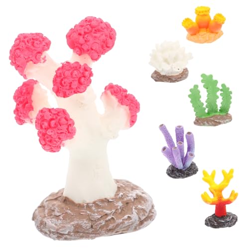 TOYANDONA 6 Stück Resin Korallenriff Figurinen Teiliges Aquarium Deko Bunte Kleine Harz Korallen für Fischbecken und Aquarien Langlebige Unterwasserlandschaft Dekoration für Zuhause und TOYANDONA 6 Stück Resin Korallenriff Figurinen Teiliges Aquarium Deko Bunte Kleine Harz Korallen für Fischbecken und Aquarien Langlebige Unterwasserlandschaft Dekoration für Zuhause und von TOYANDONA