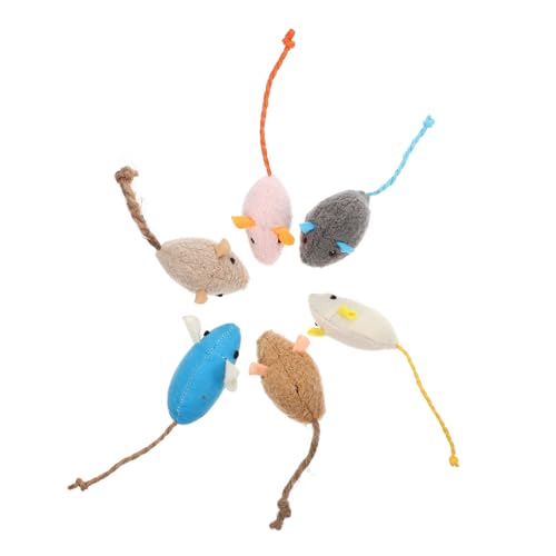 TOYANDONA 6 Stück Teiliges Katzenplüschspielzeug Interaktive Spielmäuse aus Weichem Material mit Katzenminze für Aktives und Gesunde Bewegung Ihrer TOYANDONA 6 Stück Teiliges Katzenplüschspielzeug Interaktive Spielmäuse aus Weichem Material mit Katzenminze für Aktives und Gesunde Bewegung Ihrer von TOYANDONA
