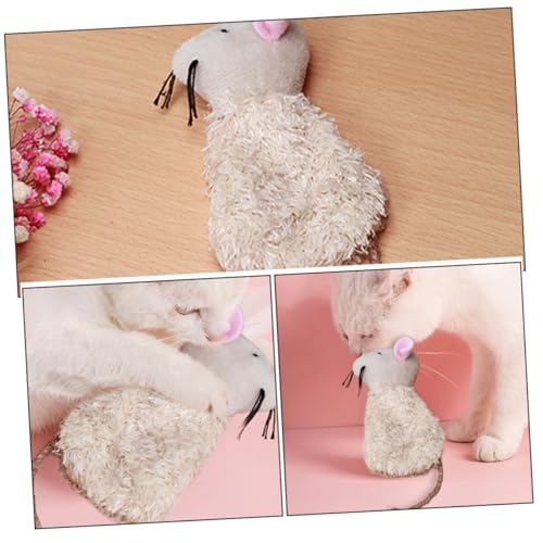 TOYANDONA 6 Stück Teiliges Katzenspielzeug Plüsch Mäuse Weiche Kleine Kuschelmäuse für Indoor Katzen Langlebig Interaktiv zum Kratzen von TOYANDONA