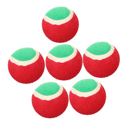 TOYANDONA 6 Stück Weihnachts Tennisbälle für Kautschukspielzeuge für Welpen und Kleine für Training und Langlebig Reinigen TOYANDONA 6 Stück Weihnachts Tennisbälle für Kautschukspielzeuge für Welpen und Kleine für Training und Langlebig Reinigen von TOYANDONA