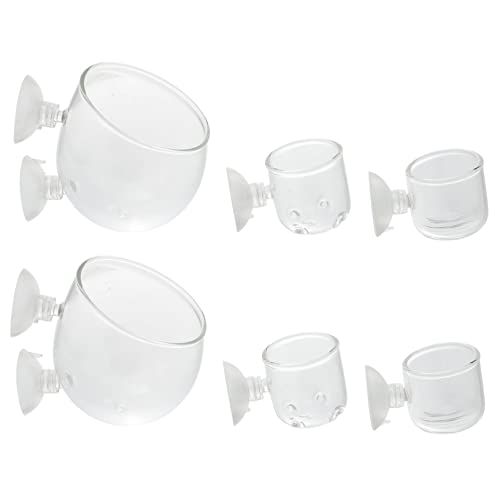 TOYANDONA 6Stücke Aquarium Pflanzenbecher mit Saugnäpfen Wasserpflanzentöpfe für Süßwasser und Salzwasseraquarien und Langlebig zu Reinigen für Aquascaping von TOYANDONA