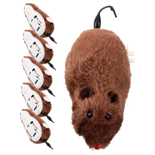 TOYANDONA 6Stücke Aufziehbare Plüschmaus für Katzen Interaktives Rattenspielzeug Zufälligen für Spielstunden Halloween Streich Requisite TOYANDONA 6Stücke Aufziehbare Plüschmaus für Katzen Interaktives Rattenspielzeug Zufälligen für Spielstunden Halloween Streich Requisite von TOYANDONA