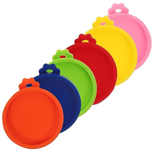 TOYANDONA 6Stücke Silikondeckel für Haustierfutterdosen Wiederverwendbare Flexible Abdeckungen für Katzen und Hundefutter Spülmaschinenfest Leicht zu Reinigen von TOYANDONA