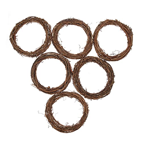TOYANDONA 6Stücke Teiliges Vogelspielzeug für Sittiche Papageien und Haustiervögel Hängeschaukel aus Langlebigem Rattan für Training Käfig Geschmacklos von TOYANDONA