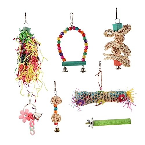 TOYANDONA 7 Stück Vogelspielzeugkombination Papageien Vogel Papagei Schaukel groß Ara bunt handgemachtes Papageienspielzeug Futtersuche hölzern Zufällige Farbe TOYANDONA 7 Stück Vogelspielzeugkombination Papageien Vogel Papagei Schaukel groß Ara bunt handgemachtes Papageienspielzeug Futtersuche hölzern Zufällige Farbe von TOYANDONA