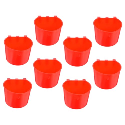 TOYANDONA 8 Stück Hängende Vogelkäfigbecher, Haustier-wassernapf Für Kaninchen, Vögel, Hühnerstall, Futternapf Für Kleintiere, Futter- Und Wasserspender, Fütterungs- Und Bewässerungsnapf von TOYANDONA