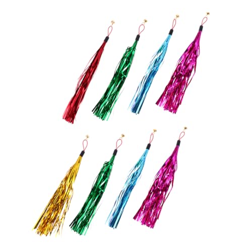 TOYANDONA 8 Stück Teiliges Katzenspielzeug Ersatzköpfe mit Glocken Quasten für Katzenangel Interaktives für Kätzchen Farblich Sortiert Sicher und Langlebig Zufällige Farbe Zufällige Farbe von TOYANDONA