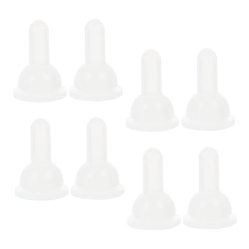 TOYANDONA 8 Stück Zubehör Für Schnuller Für Haustiere Taube Fütterungsnippel Für Kätzchen Silikonnippel Für Haustierfütterung Ziegen-säugenippel Kieselgel Weiß von TOYANDONA