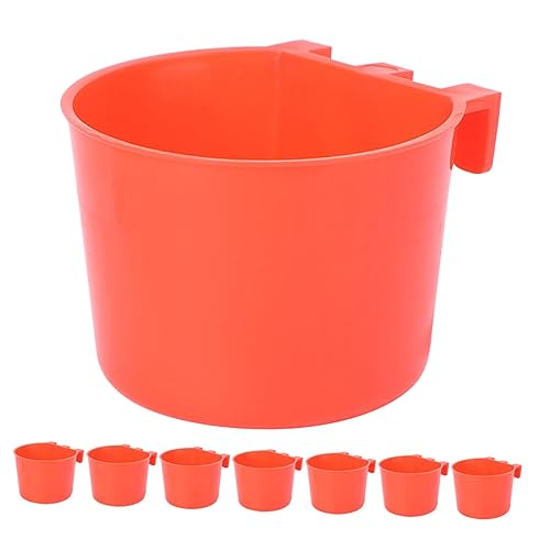 TOYANDONA 8Stücke Teiliges Vogelkäfig Futter und Wasserschalen aus Robustem für Tauben Hühner und Kleine Praktische Aufhängeschalen für Einfache Fütterung von TOYANDONA