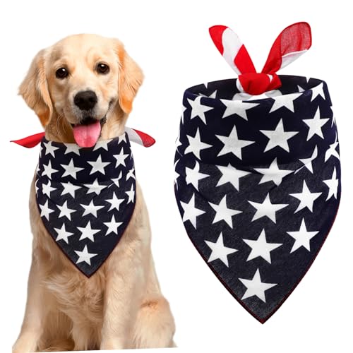 TOYANDONA American Flag Pet Scarf Dreieckstuch für Hunde Multifunktionales Halsband Stylisches Hundeaccessoire für und Anlässe von TOYANDONA