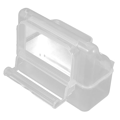 TOYANDONA Anti-Spread Feeder drinnen Vogelhäuschenkäfig füttern Schüssel vogelfutterspender Papageien-Fütterungsbecher praktischer Vogelhäuschen Plastik Transparent von TOYANDONA