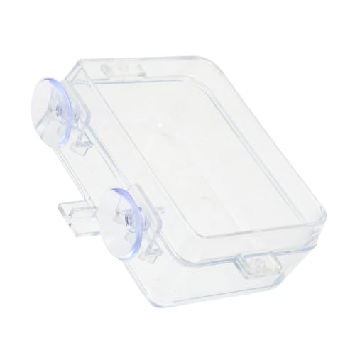 TOYANDONA Anti-eskapital-wasserbecken Reptilienzange Füttern Wassernapf, Futternapf, Saugnapf Frosch-wasserspender Futterstelle Für Grillen Für Reptilien Feeder Plastik Transparent von TOYANDONA