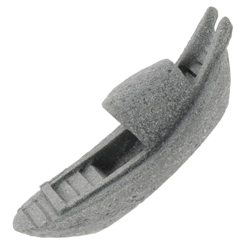 TOYANDONA Aquarium Dekoration Boot Ornament Langlebig Abrieb und Wasserresistent Feine Verarbeitung Lebensechte Miniaturlandschaft für Fischbecken Teich und Aquarium Detailgetreue von TOYANDONA