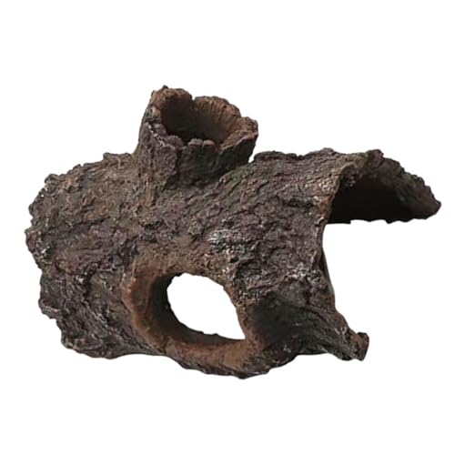 TOYANDONA Aquarium Dekoration Versteck für Garnelen und Fische Hölzerne Harz Sichere und Natürliche Aquarienverzierung für Kleine und Reptilienbecken von TOYANDONA