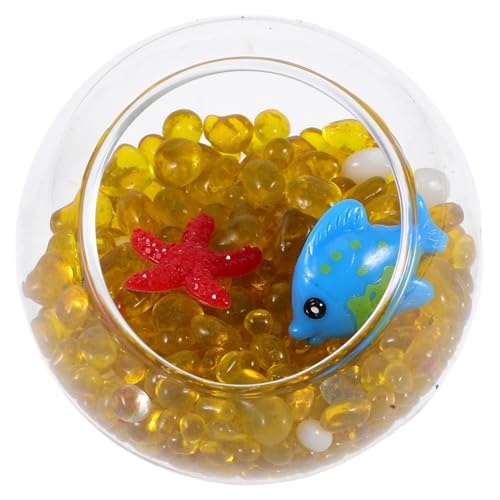 TOYANDONA Aquarium Fish Hideout Transparente Kugelform mit Glassteinen Seestern Mini-Fisch Geeignet für Süßwasser Pflegeleichtes Versteck für Garnelen und Betta Aquarium Landschaftsdeko von TOYANDONA