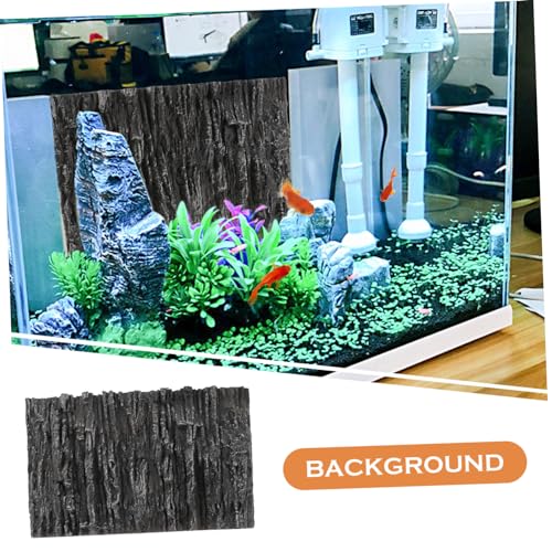 TOYANDONA Aquarium Hintergrund Dekoration Turtle Tank Background PU Steinoptik Terrarium Rückwandboard Langlebig Naturgetreu für Frisches Klares Design von TOYANDONA