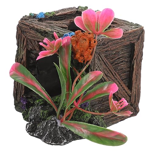 TOYANDONA Aquarium Höhlenversteck aus Harz Dekoratives Ornament für Aquarienlandschaften Garnelenschutz für Süßwasser und Meerwasser Einzigartiges Design für Fische von TOYANDONA