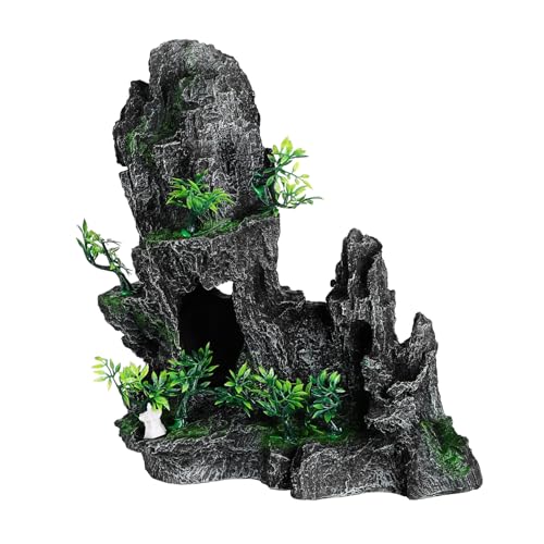TOYANDONA Aquarium Mountain Dekoration aus Sicherem Resin Langlebige Felsformation mit Versteck Fischfreundlich und Wasserneutral Geeignet für Betta Fisch und Schildkrötenbecken TOYANDONA Aquarium Mountain Dekoration aus Sicherem Resin Langlebige Felsformation mit Versteck Fischfreundlich und Wasserneutral Geeignet für Betta Fisch und Schildkrötenbecken von TOYANDONA