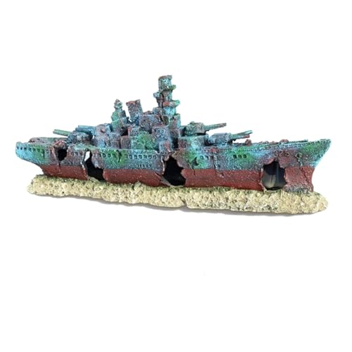 TOYANDONA Aquarium Schiffswrack Deko aus Harz Authentische Versunkene Schiff-Ornamente Feine Textur Fischfreundliches Versteck für Aquarien Natürliche Unterwasserlandschaft TOYANDONA Aquarium Schiffswrack Deko aus Harz Authentische Versunkene Schiff-Ornamente Feine Textur Fischfreundliches Versteck für Aquarien Natürliche Unterwasserlandschaft von TOYANDONA