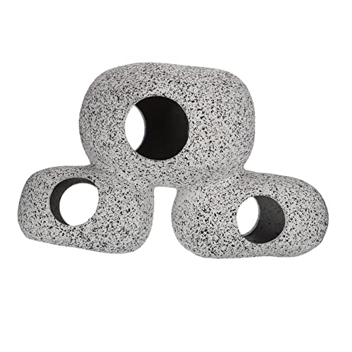 TOYANDONA Aquarium Tontopf Höhle Zum Laichen Von Fischen Tropische Aquarienverzierungen Aquarienton Aquarium Felsenhöhle Zucht Klein Tank Aquariumhöhlen Versteck Garnele Ton Light Grey von TOYANDONA