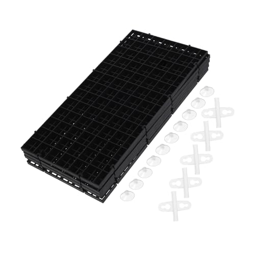 TOYANDONA Aquarium Trennwand Set Teilig aus Lebensmittelechtem Kunststoff mit Saugnäpfen Flexible Fisch Tank Gitterteiler zur Zucht und Isolierung Passend für Meerwasser und Zufällige Farbe von TOYANDONA