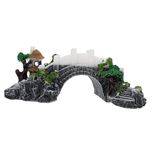 TOYANDONA Aquarium-landschaftsbau-brücke Reptilienhaut Zubehör Für Aquarien Aquariumlandschaftsdekoration Künstliche Aquariendekorationen Realistisch Aquariumbrückenverzierung Ornamente Harz von TOYANDONA