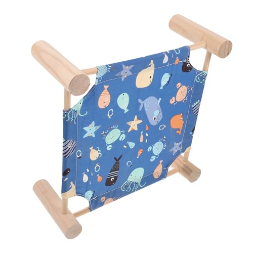 TOYANDONA Atmungsaktive Hamster Hängematte Abnehmbares Waschbares Bett für Kleintiere für Hamster Chinchillas und Meerschweinchen Stabiler Schlafplatz aus Natürlichem Holz von TOYANDONA