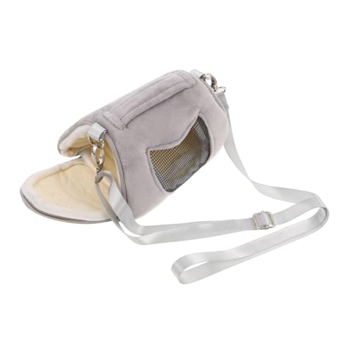 TOYANDONA Atmungsaktive Hamster Tragetasche mit Flachem Boden Weiche Stabile Reisetasche für Meerschweinchen Bartagamen und Kleine Haustiere Praktische Outdoor-Schultertasche von TOYANDONA