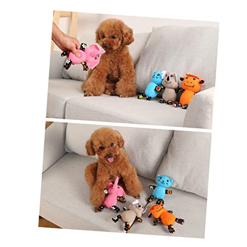 TOYANDONA Ausgestopfter Welpe Plüsch Kleiner Hund Kauspielzeug Tierspielzeug Orangefarbenes Haustierspielzeug Haustierspielspielzeug Hundegeräuschspielzeug Plüschtier Hundebiss von TOYANDONA