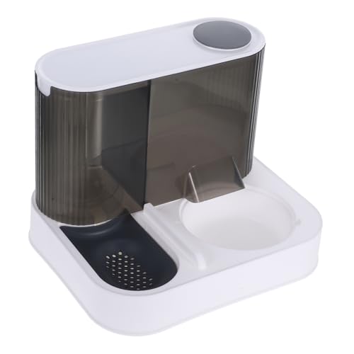 TOYANDONA Automatische Katzenfutterautomatin Haustierwasserfuttermittel Kleiner Futterautomat Futterstation Für Hunde Hundegeschirr Futternapf Für Katzen Hundenäpfe Katzennapf Light Grey Abs von TOYANDONA