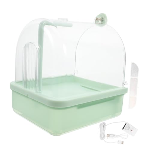 TOYANDONA Automatische Vogelbadewanne Mit Drehbarem Innen Vogelbad Für Sittiche Nymphensittiche Und Papageien Automatischer Duschfunktion Und Einfachem von TOYANDONA