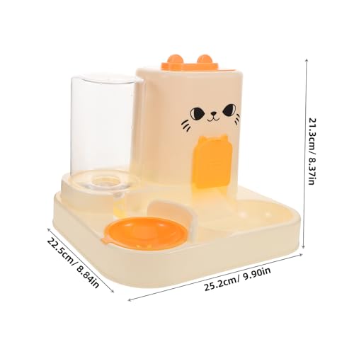 TOYANDONA Automatischer Haustier Futter und Wasserspender Schwerkraft Futterstation für Katzen und Kleine Hunde Großer Napf mit Zeitgesteuerter Futterabgabe Vielseitig und Praktisch für von TOYANDONA