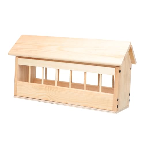 TOYANDONA Holz Taubentrog Futtertrog Taubenfutterbox Vogelfutterstation Mit Schmutzschutz Für Kleinvögel Wie Tauben Nymphensittiche Und Hühner von TOYANDONA