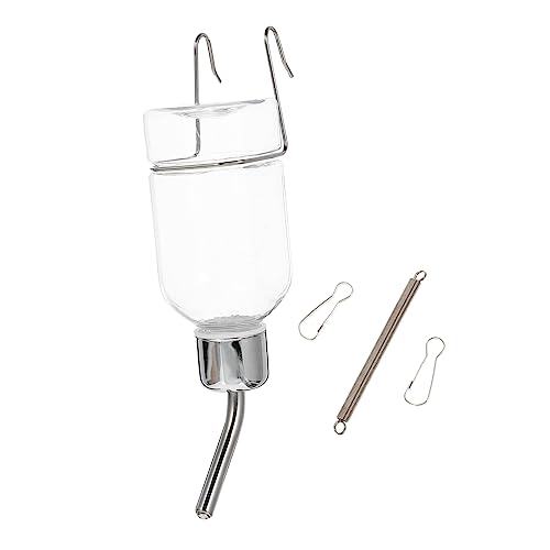 TOYANDONA Automatischer Trinkbrunnen Hängend Automatisches Hundewasser Spender Hundewasserflaschen Zum Gassi Gehen Haustier Hundeflasche Selbst Klein Montiert Rostfreier Stahl Transparent von TOYANDONA
